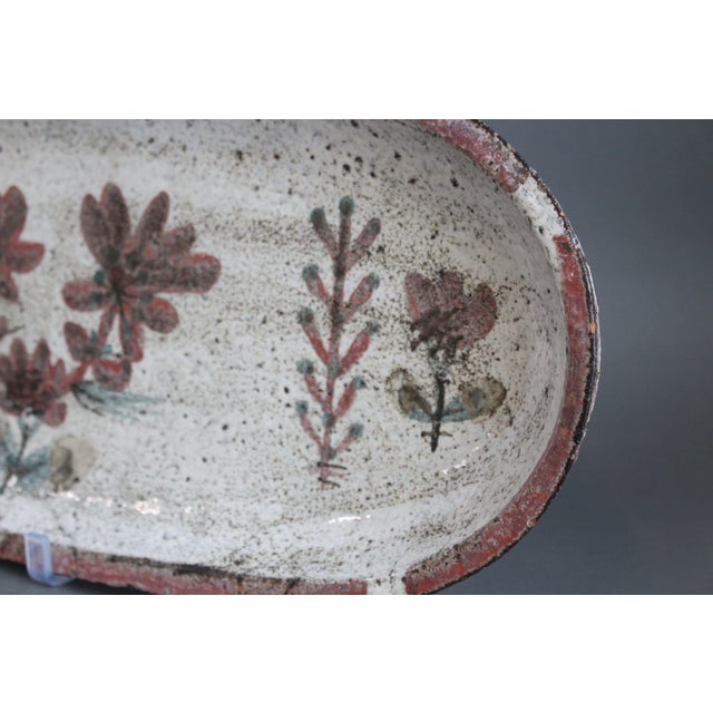 Large French Ceramic Tray by Gustave Reynaud for Le Mûrier, 1960s For Sale - Image 3 of 13