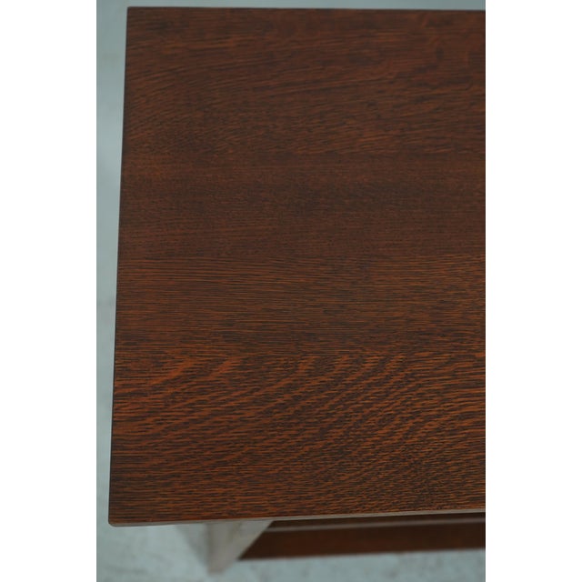 Brown Stickley 1 Drawer Mission Oak Console Bookcase Table ~ Rare For Sale - Image 8 of 17