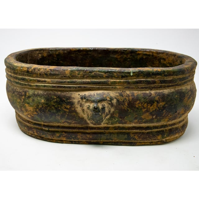 1990s Terra Cotta Lion Head Gardenieres-Set of 3 For Sale - Image 5 of 13