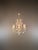 Metal Antique French Louis XVI Style Chandelier Restored Crystal Drops Brass For Sale - Image 7 of 12