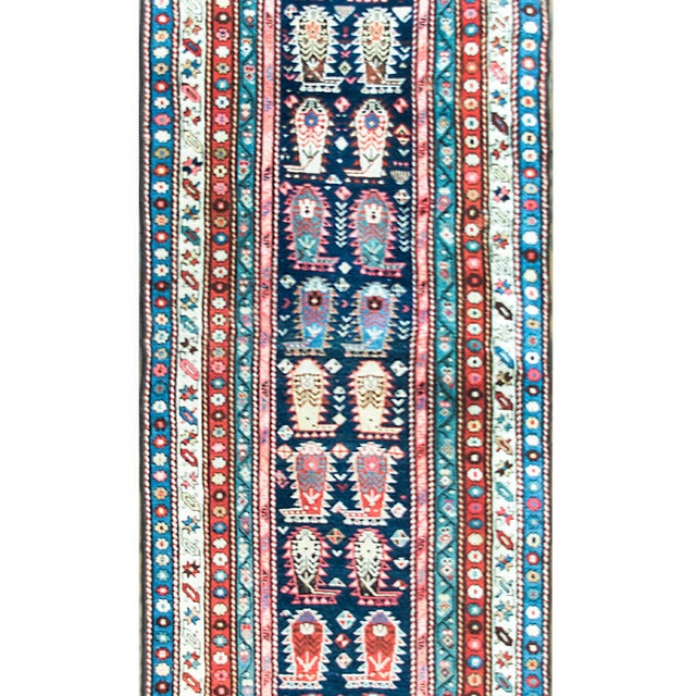 Textile Early 20th Century Persian Ganjeh Rug For Sale - Image 7 of 16