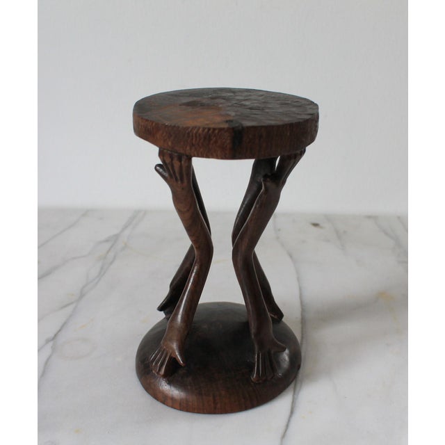 Vintage Folk Art Hand Carved Wood African Decorative Object For Sale In Milwaukee - Image 6 of 10