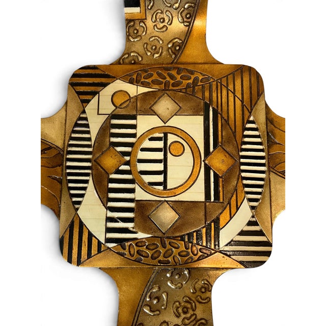 Bronze Pair of Postmodern Memphis Style Glass Top Side Tables Attributed to Lam Lee For Sale - Image 8 of 17