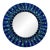 Round Mosaic Wall Mirror Inlaid With Ceramic and Glass Blue and Green Tile. 24 Inches. For Sale