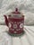 Vintage Red Famille Rose Chinese Tea Set For Sale - Image 9 of 14