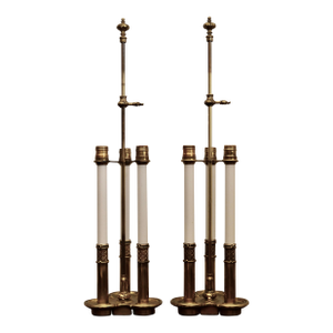 Late 20th Century Stiffel Bouillotte Lamps - A Pair