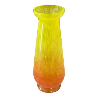 Schneider Art Glass Vase For Sale