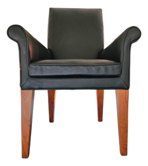 Paramount Chair in Black Leather by Philippe Starck for Driade, 1989