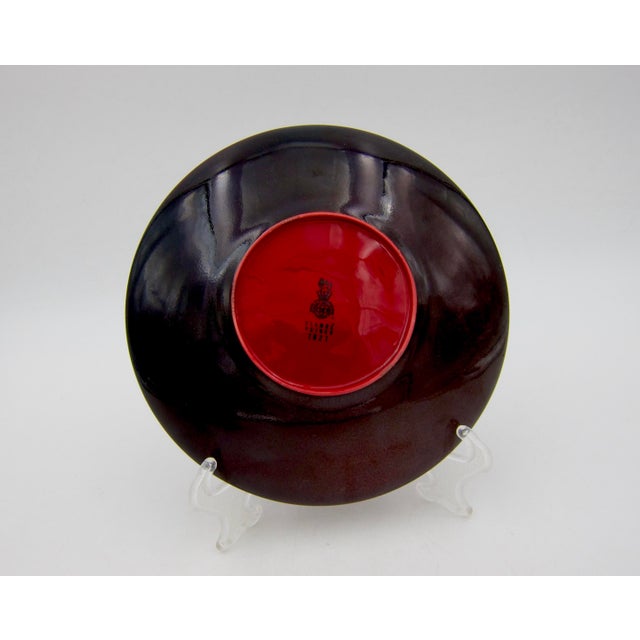 Red 1930s English Veined Flambe Doulton Art Pottery Trio For Sale - Image 8 of 8