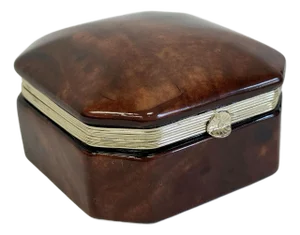 Vintage Frederick Cooper Style Porcelain Faux Burl Wood Box