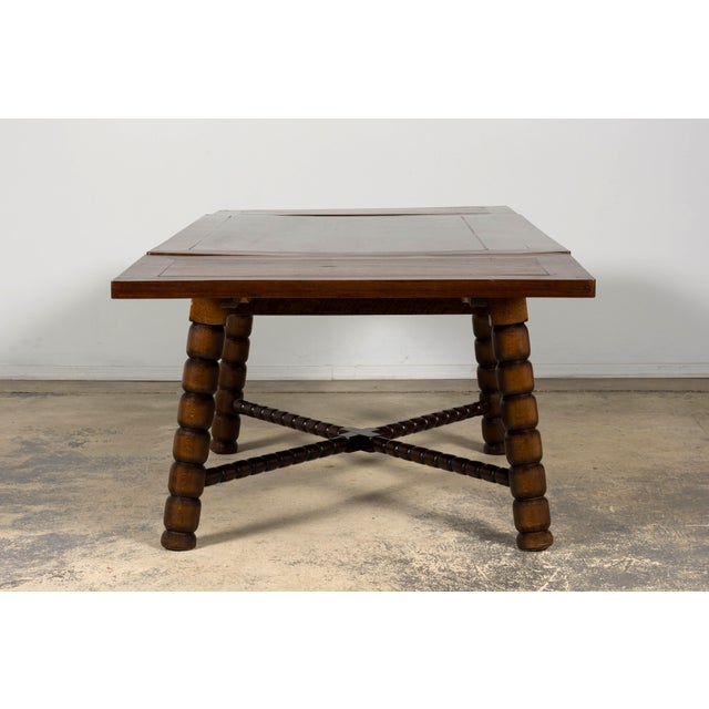 Late 19th Century English Jacobean Style Walnut Extendable Dining Table For Sale - Image 11 of 18