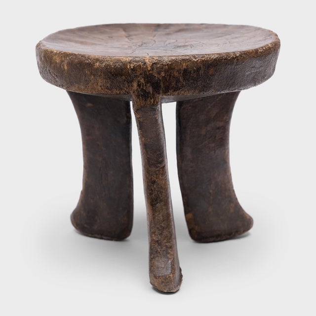 Tribal Ethiopian Oromo Tri-Leg Stool, C. 1900 For Sale - Image 3 of 3