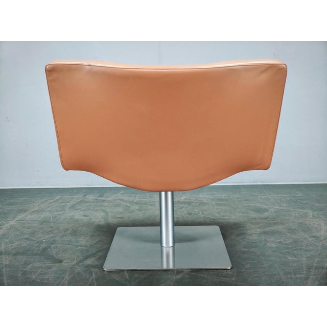 Wave Leather Lounge Chair by Peter Maly for Tonon, Italy, 1990s For Sale - Image 10 of 15