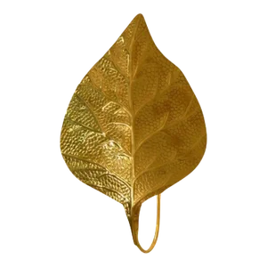 21st Century Italian Brass Rhubarb Leaf Sconce by Fabio Ltd