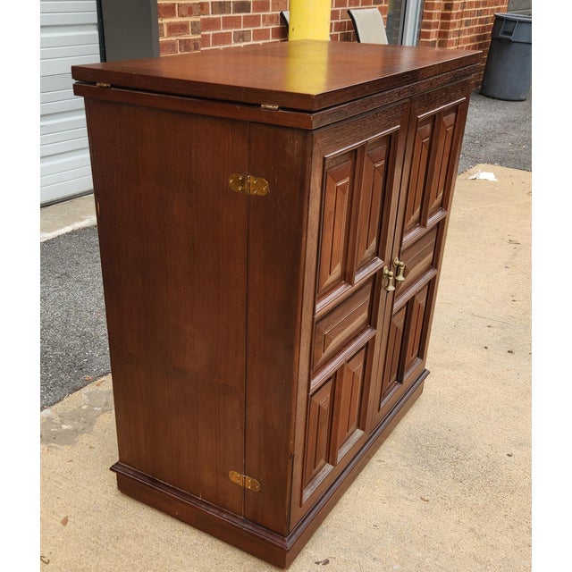 Extendable Dry Bar Rollilng Cabinet For Sale - Image 11 of 14