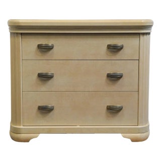 Late 20th Century Century Furniture Cashmere Collection Contemporary Coastal Pickled Wood 43" Low Chest For Sale