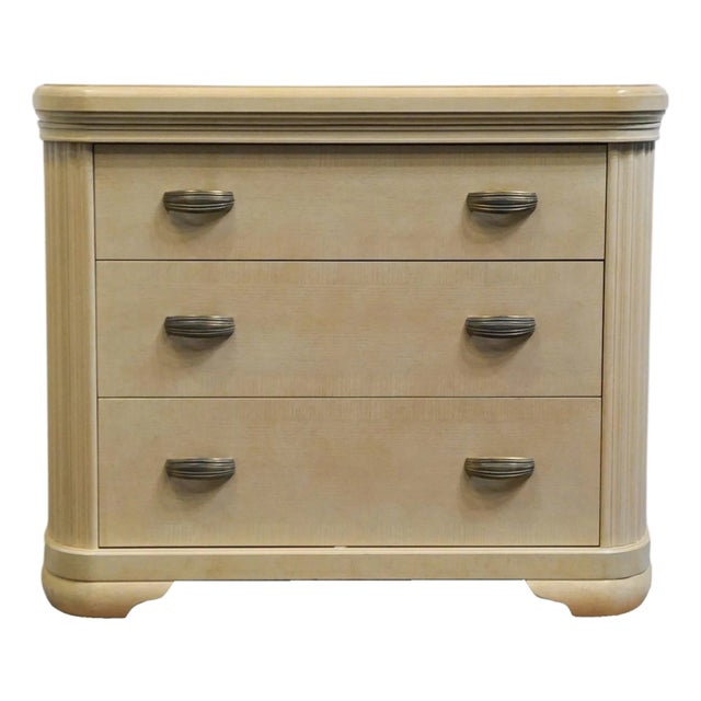 Late 20th Century Century Furniture Cashmere Collection Contemporary Coastal Pickled Wood 43" Low Chest For Sale