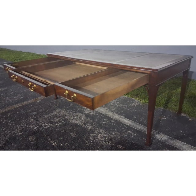 1940's Traditional Style Executive Writing Desk by Baker Furniture Company "Collectors Edition" For Sale - Image 11 of 17