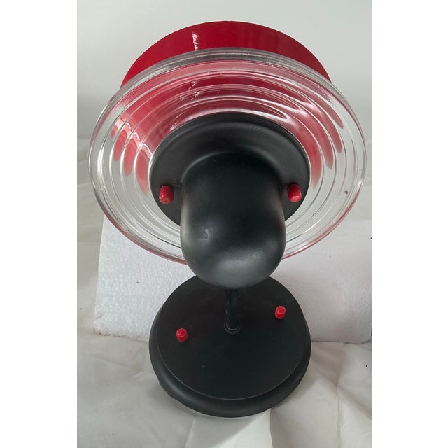 Red Set of 3 “Bettina Parete” Postmodern Wall Sconses by Lamperti, Italy For Sale - Image 8 of 12