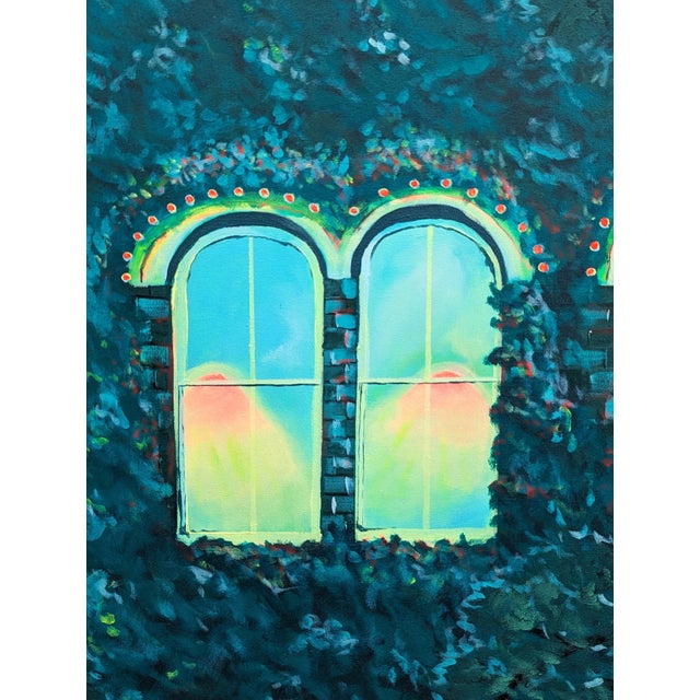Nathan Sing "Walk By the River" Red and Blue Contemporary Abstract Landscape Painting, 2023 For Sale - Image 9 of 10