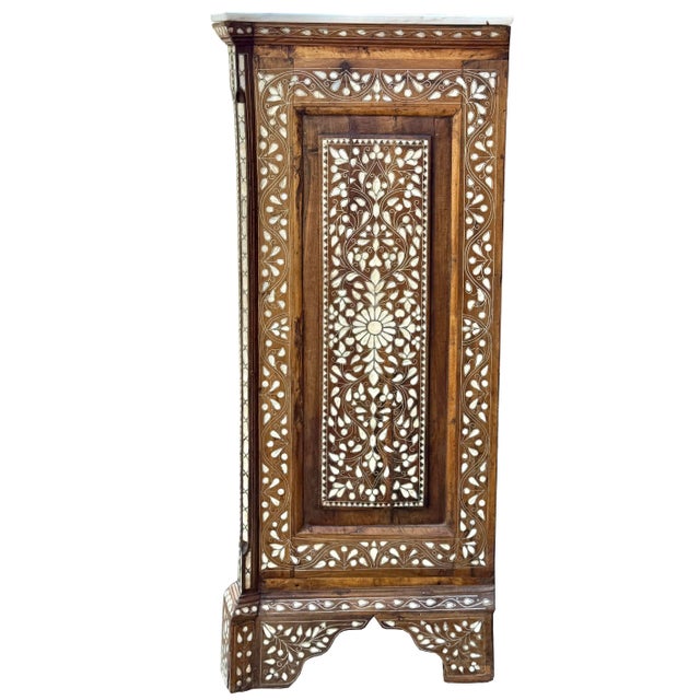 Mid 19th Century Mother of Pearl Inlaid Dresser With Marble Top For Sale - Image 4 of 7