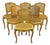 Vintage French Provincial Louis XV Style Cane Dining Side Chairs - Set of 6 For Sale