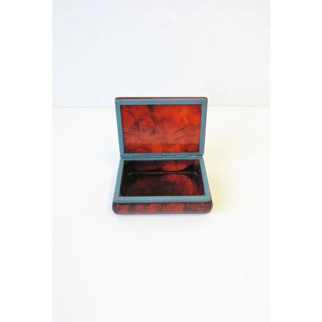 Brown Italian Alabaster Marble Jewelry Box For Sale - Image 8 of 13