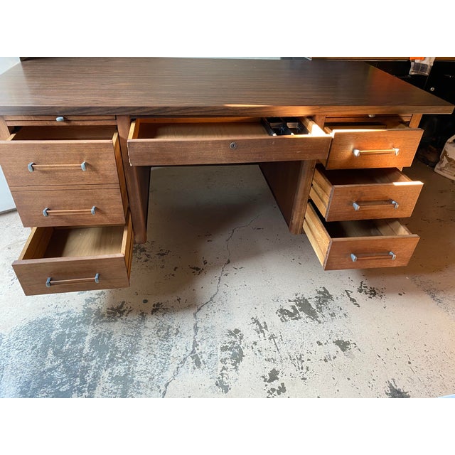 Vintage Mid Century Modern Wooden Desk Chairish
