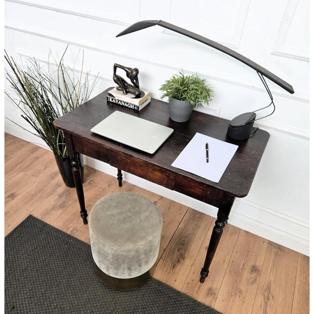 Rustic Antique Italian Walnut Desk, 1890s For Sale - Image 3 of 11