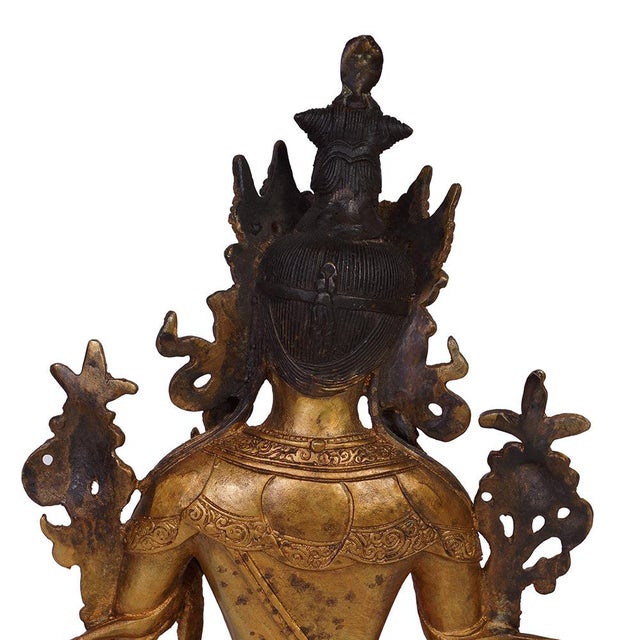 Antique Tibetan Bronze Bodhisattva Du Mu Statue Chairish