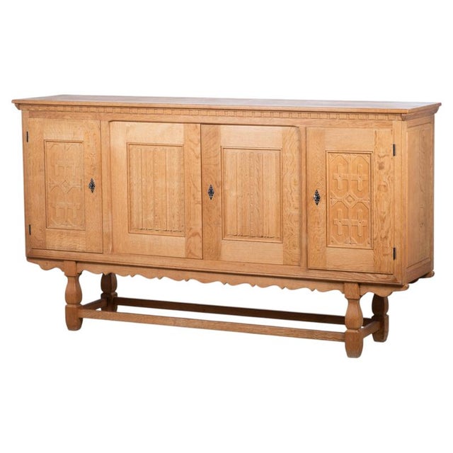 Vintage Oak Sideboard by Henning Kjærnulf for EG Møbler, Denmark, 1960s For Sale - Image 14 of 14