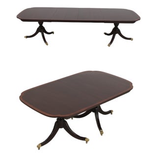 Stickley Banded Top Mahogany Dining Room Table For Sale