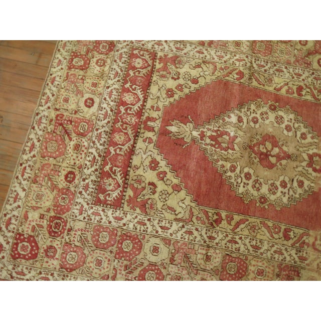 Textile Antique Zabihi Collection Turkish Oushak Accent Rug For Sale - Image 7 of 7