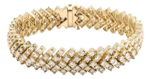 10ctw Diamond Link Bracelet, 14k Yellow Gold, Tennis Bracelet
