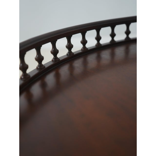 Baker Stately Homes Mahogany Tilt Top Table For Sale - Image 13 of 17