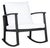 White Daire Rocking Chair, Black/White Cushion For Sale - Image 8 of 11