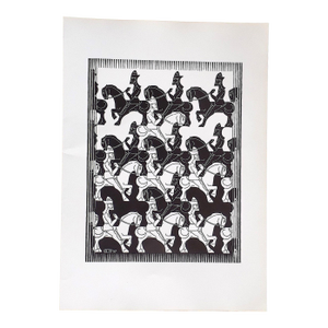 Vintage 20th Century Signed/Dated M. C. Escher Lithograph - "Regular Division of the Plane Iii"