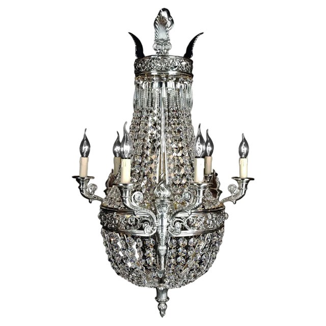 20th Century Biedermeier Basket Chandelier For Sale