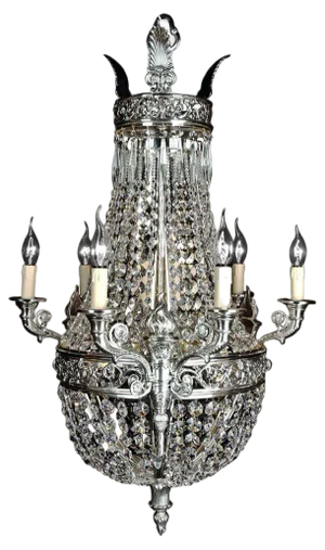 20th Century Biedermeier Basket Chandelier