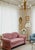 Vintage Tufted Hollywood Regency Dorothy Draper Style Velvet Dusty Rose Upholstered Rolled Arms Love Seat Sofa For Sale - Image 13 of 14