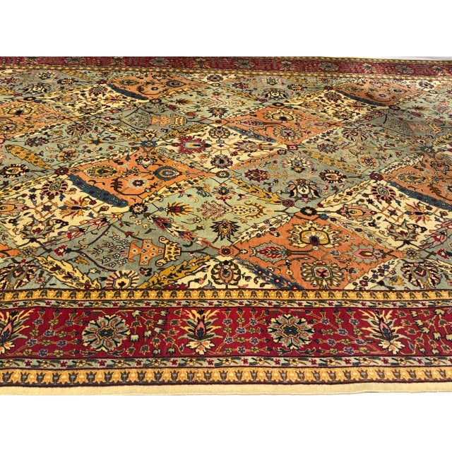 1920s Pasargad DC Antique Garden Design Tabriz Rug For Sale - Image 5 of 10