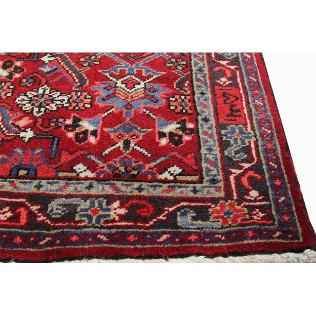 1960s Vintage Persian Heriz Runner Rug 3’9″ X 19’3″ For Sale - Image 4 of 10
