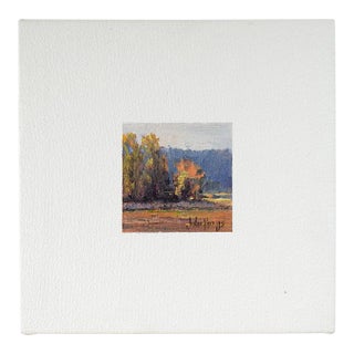 Tiny Impressionist Landscape Painting by John Horejs For Sale
