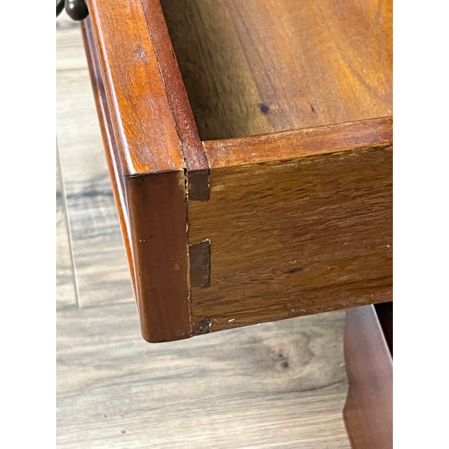 Vintage Victorian Style Glass Door Mahogany Bookcase For Sale - Image 9 of 11
