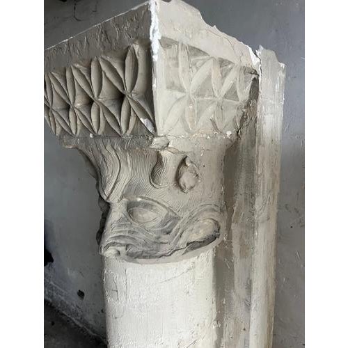 Sculptural Plaster Columns from Walter De Buck, Set of 2 For Sale - Image 4 of 12