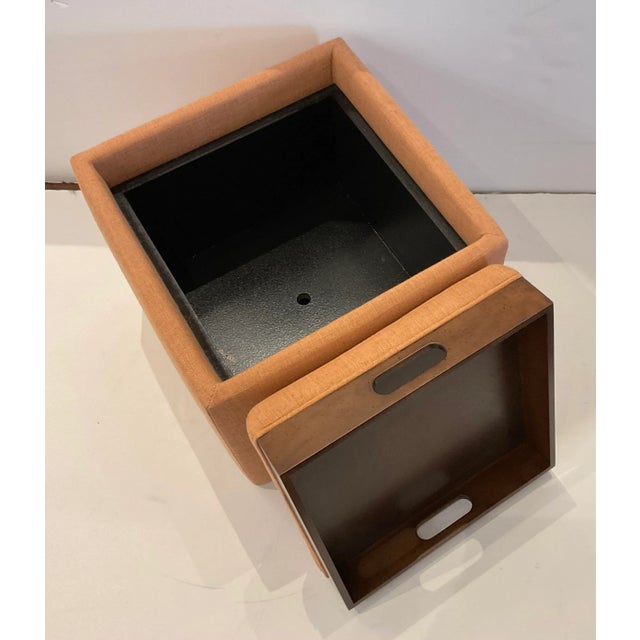2020s Norwalk Modern Clay Linen Tray/Storage Jeeves Ottoman For Sale - Image 5 of 7