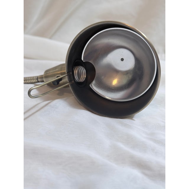 Transitional Vintage Brushed Brass Adjustable Pharmacy Floor Lamp, 63” For Sale - Image 3 of 10