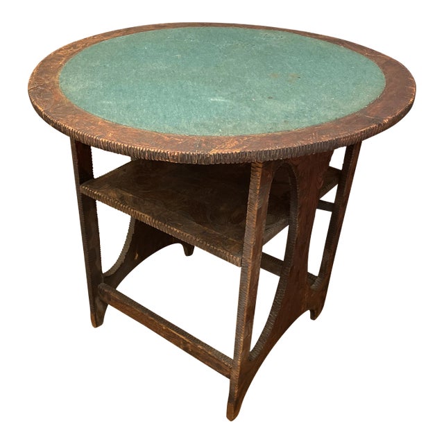 Seemingly Flemish, every inch is hand-carved with Medusa heads, dragons, birds, fauna, etc.--flips down into a tavern/game...