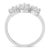 Contemporary 14K White Gold Three-Stone Cluster Diamond Ring (0.7 Cttw, H-I Color, SI2-I1 Clarity) - Size 4-1/2 EVS1010 For Sale - Image 3 of 7