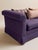 The Vintage Deep Plum Linen Down-Filled Loveseat For Sale In Chicago - Image 6 of 10
